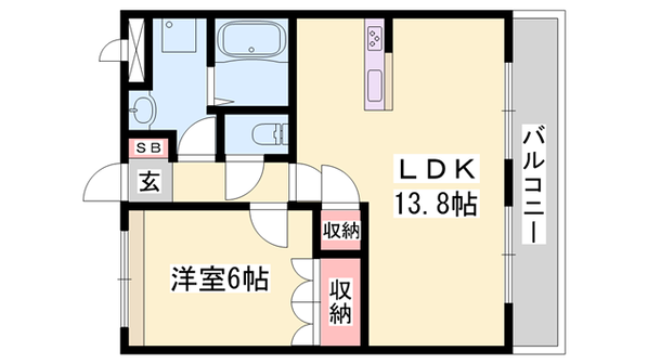 サンシャイン1号館の物件間取画像